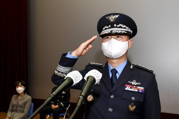 11일 공군 제1전투비행단 51대 단장으로 취임한 류진산 준장(진급).(사진=공군 제1전투비행단 제공)