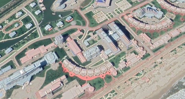 원산갈마해안관광지구 위성사진.(사진=구글 어스·38노스 제공)