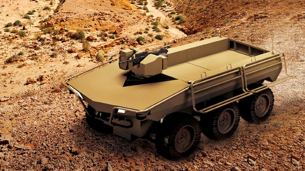 한화가 공개한 다목적무인차량 6x6 모습