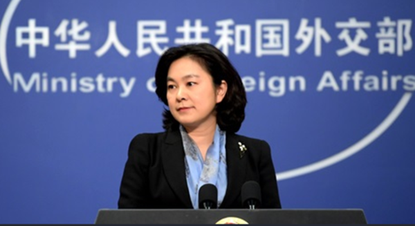 화춘잉 중국 외교부 대변인.(자료 사진=중국 CCTV 화면 갈무리)