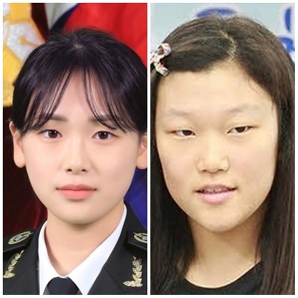 고 김태석 원사 딸 김해나씨(왼쪽), 고 조천형 중사 딸 조시은씨.(자료 사진)