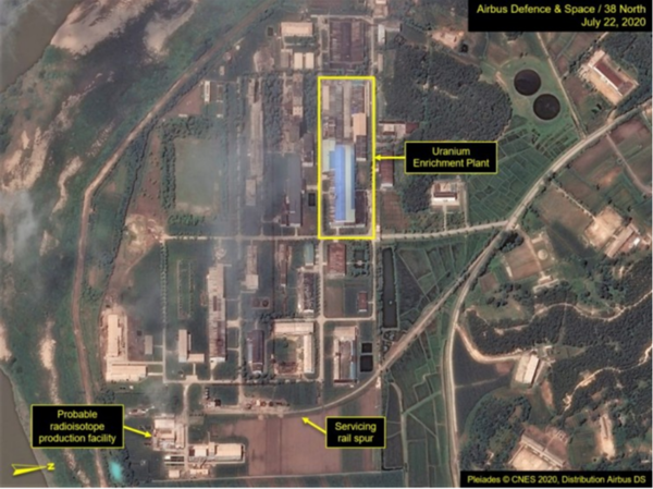 북한 영변핵시설 단지 항공 사진.(사진=38노스 자료 사진)
