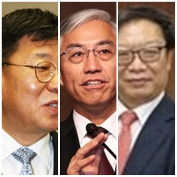 추권홍 전 주한 중국 대사(가운데), 한판밍 중국 전국인민정치협상회의 외사위 부주임(왼쪽), 장충의 차하얼학회 부비서장.(국방신문 자료 사진)
