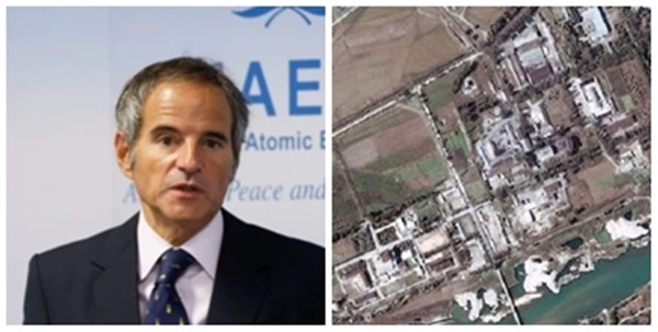 라파엘 그로시 IAEA 사무총장(왼쪽 사진), 북한 영변 핵시설단지(자료 사진=IAEA, 38노스 홈 페이지 갈무리)