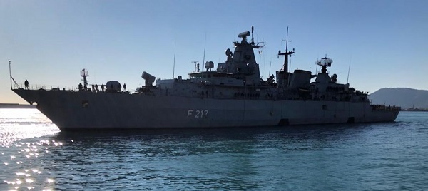 2일 부산항에 입항한 독일 해군 호위함 '바이에른함'. (사진=주한독일대사관 제공)