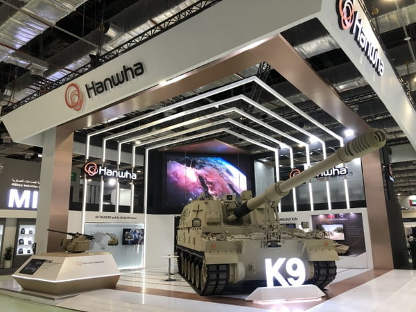 한화디펜스가 이집트 방산전시회(EDEX 2021)에 참가해 전시한 K9 자주포. (사진=한화디펜스 제공)
