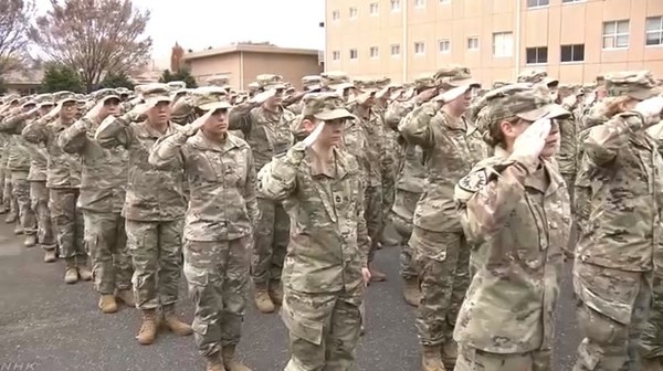 일본 육상자위대가 미 육군과 지난 2019년 12월 도쿄에서 실시한 공동 훈련 ‘야마사쿠라’ 모습.(자료사진=NHK 화면 갈무리)