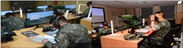 합동화력시뮬레이터 교육 현장. (사진=방사청 제공)