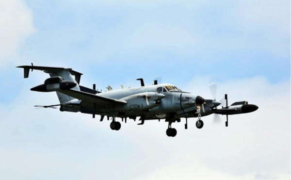 주한미군이 운용하는 미 육군의 특수정찰기 호크 비치크래프트 RC-12X 가드레일.(자료사진=미 국방부 홈페이지 갈무리)