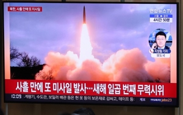 북한의 중거리 탄도미사일(IRBM) 시험발사 당시 뉴스.(사진=연합뉴스TV 방송화면 갈무리)