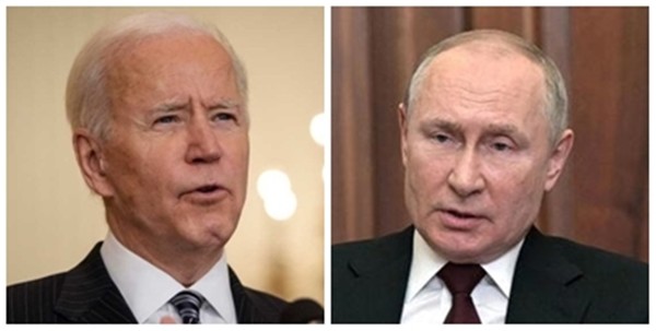 조 바이든 미국 대통령(왼쪽),  블라디미르 푸틴 러시아 대통령.(국방신문 자료 사진)