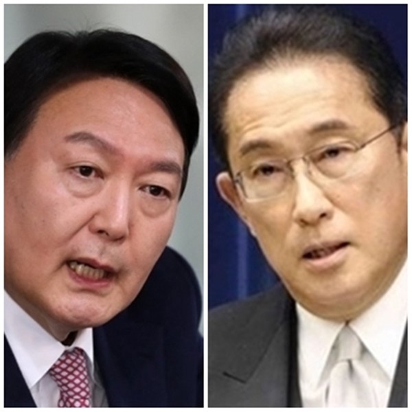 윤석열 대통령 당선인(왼쪽)과 기시다 후미오(岸田文雄) 일본 총리.(자료 사진=연합뉴스)