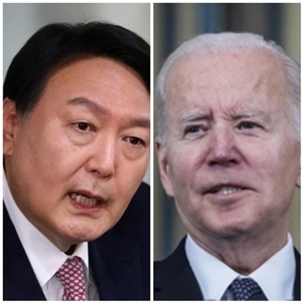 윤석열 대통령 당선인(왼쪽), 조 바이든 미국 대통령.(자료 사진=EPA 연합뉴스)