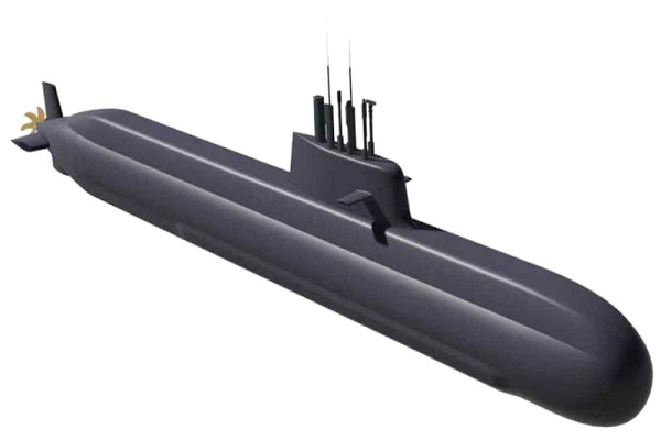 방위사업청은 5월 16일부터 6월 24일까지 '2022년 1차 부품국산화 개발지원사업' 주관기업을 공개모집한다고 밝혔다. 사진은 지난해 9월 공개된 장보고-Ⅲ Batch-Ⅱ(KSS-Ⅲ Batch-Ⅱ)의 형상. (사진=방사청 제공) 