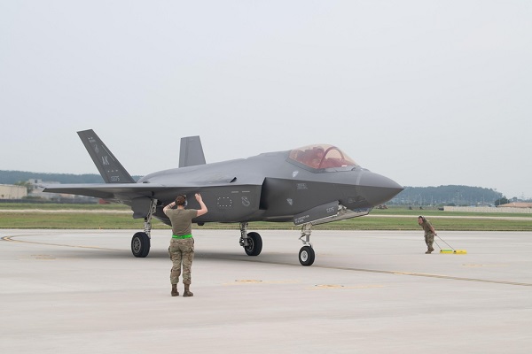 5일 도착한 미군 F-35A 스텔스 전투기는 오는 14일까지 한국 공군과 연합훈련을 실시한다. (사진=주한미군 제공)