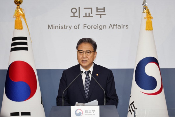 박진 외교부 장관이 11일 오전 서울 종로구 외교부에서 내신기자 대상 정례 기자회견을 하고 있다. (사진=연합뉴스)