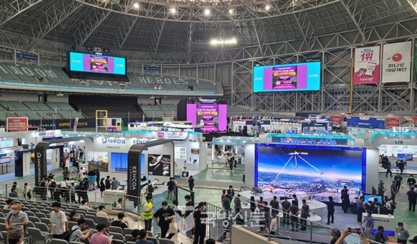 지난 15일 국토교통부 주관으로 서울 구로구 고척스카이돔에서 '2022 대한민국 드론·UAM 박람회'가 열렸다. (사진=오동준 기자)