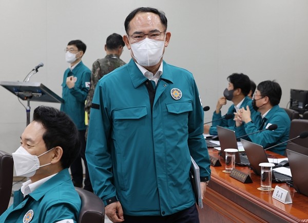 임종득 신임 국가안보실 2차장이 임명 다음날인 지난 22일 서울 용산 대통령실 청사에서 열린 을지 국무회의에 참석하고 있다.(사진=연합뉴스)