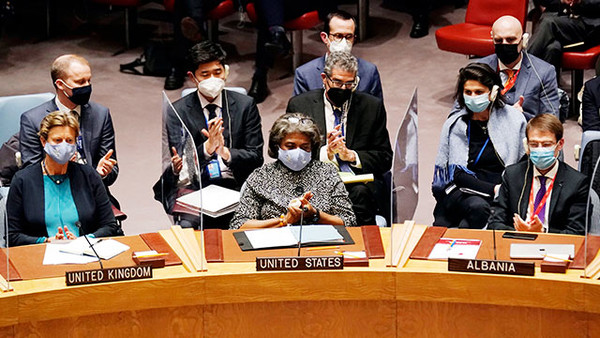 유엔 안전보장이사회는 26일(현지시간) 북한에 대한 추가 제재 결의안을 표결에 부쳤으나 상임이사국인 중국과 러시아의 거부권 행사로 채택을 하지 못했다. 안보리 회의 모습. (자료 사진=연합뉴스) 