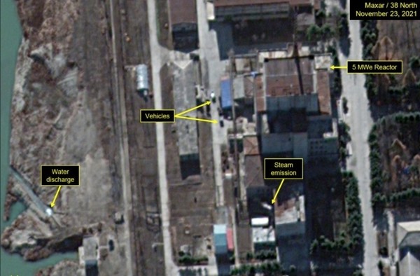 북한의 핵무기 프로그램 중심지인 영변 핵시설 단지에 있는 원자로.(사진=38노스 연합뉴스)