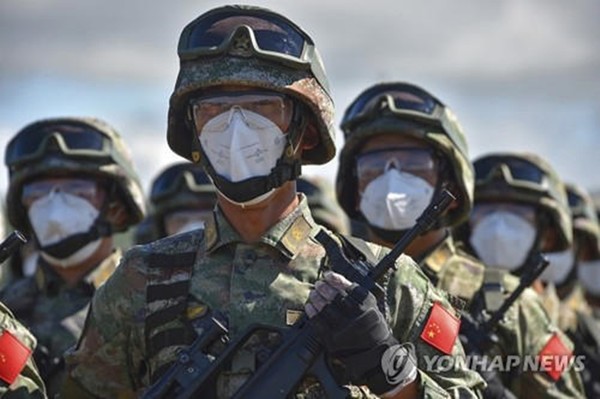 ‘보스토크-2022’ 군사훈련 개막식에 참여한 중국 인민해방군.(자료 사진=연합뉴스)