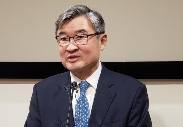 조태용 주미한국대사가 1월 31일(현지시간) 미 워싱턴DC 한국문화원에서 한국 특파원들과 간담회를 하고 있다.(사진=연합뉴스)