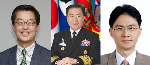 윤석열 대통령은 31일 주일본대사에 박철희 국립외교원장, 주호주대사에 심승섭 전 해군참모총장, 신임 국립외교원장에 최형찬 주네덜란드 대사를 각각 임명했다. 사진 왼쪽부터 박 대사, 심 대사, 최 원장. 